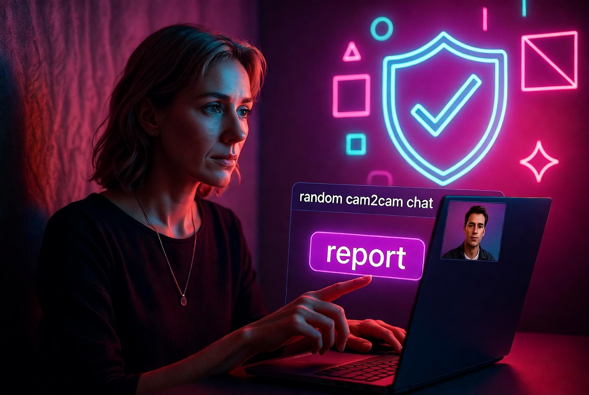 Reporting issues on random video chat platforms