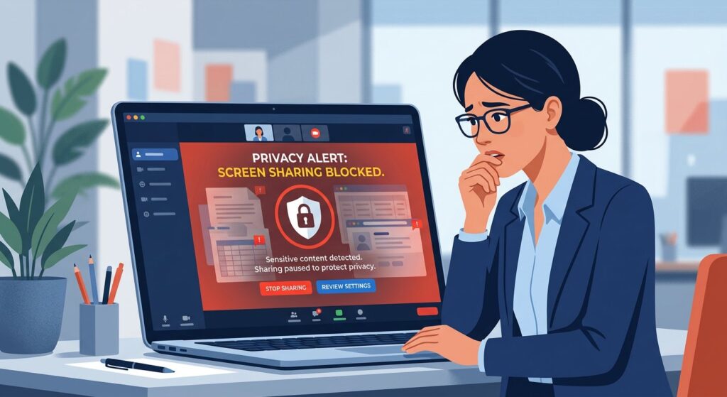 Screen sharing privacy risks on omegleslut.com