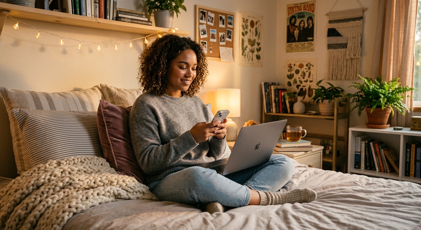 Girls using text chat alternatives on phones