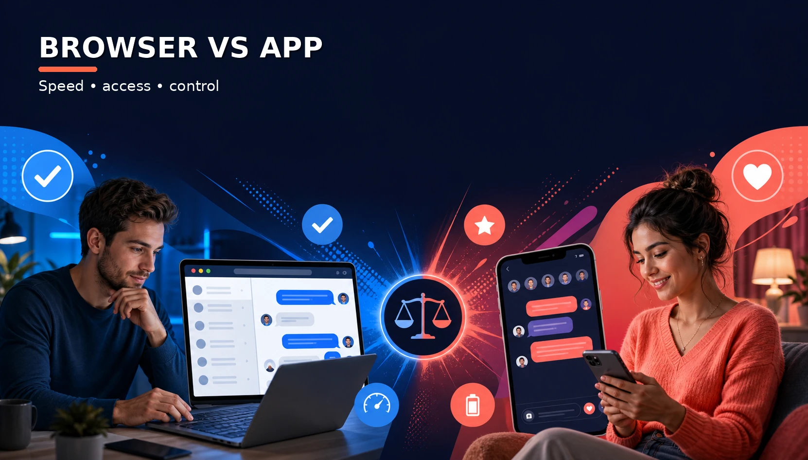 Browser and app options compared for stranger chat