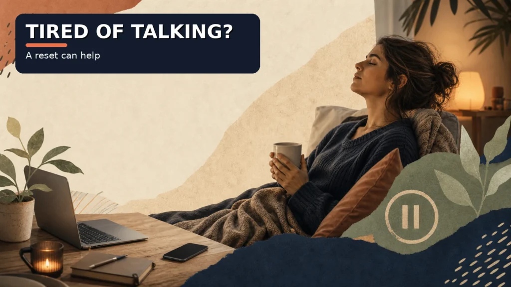 Adult taking a calm break from random chat