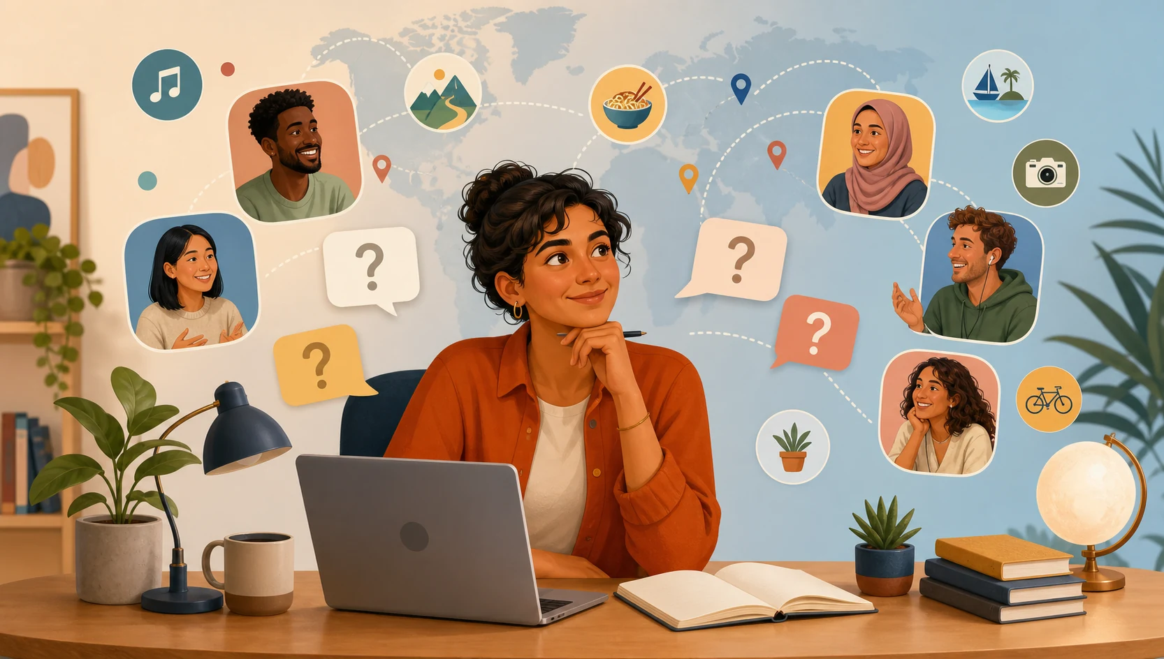 Open questions for international stranger conversations