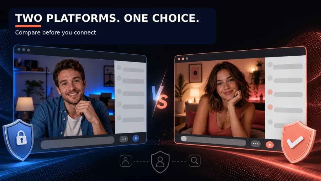 Two adult random chat platforms compared by privacy and moderation